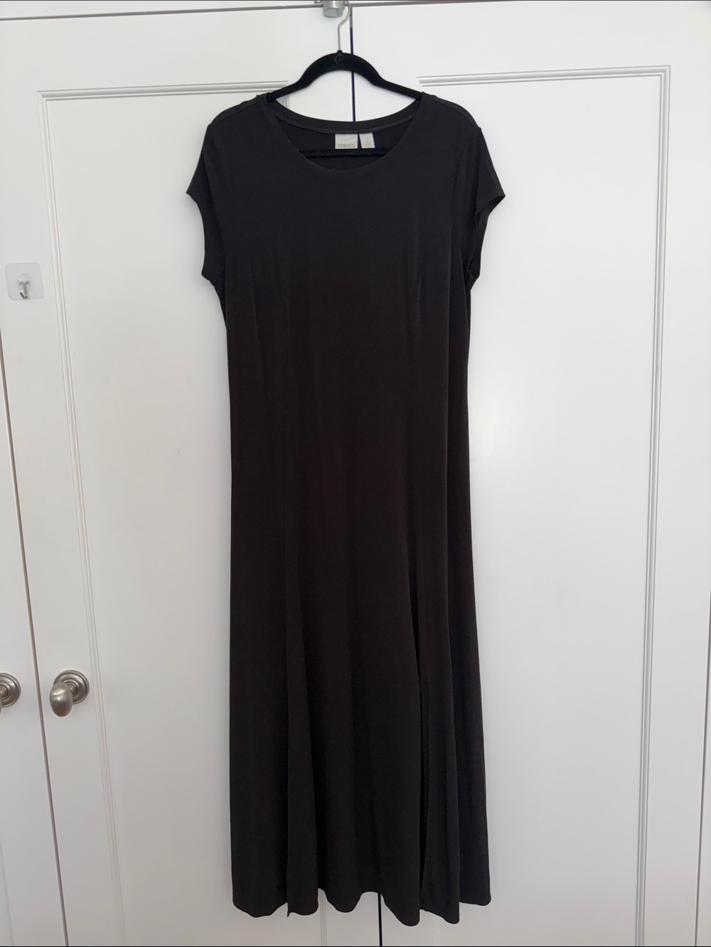 Chico's Black Maxi T-Shirt Dress